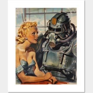 Woman and Power Armor Posters and Art